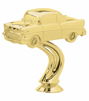 4-1/4 INCH GOLD PLASTIC '57 CHEVY TRUCK TROPHY FIGURE