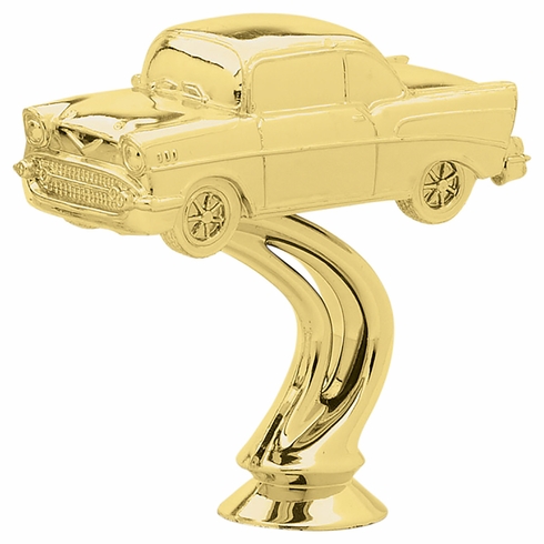 4-1/4 INCH GOLD PLASTIC '57 CHEVY TRUCK TROPHY FIGURE