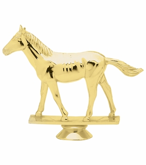 4-1/4 INCH GOLD PLASTIC ARABIAN HORSE TROPHY FIGURE
