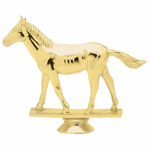 4-1/4 INCH GOLD PLASTIC ARABIAN HORSE TROPHY FIGURE