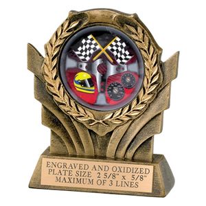 4 1/4 INCH RESIN WREATH TROPHY, TAKES 2 INCH INSERT