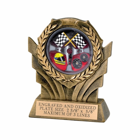 4 1/4 INCH RESIN WREATH TROPHY, TAKES 2 INCH INSERT