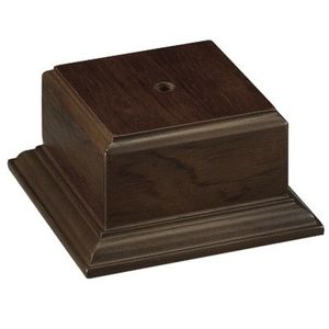 2-1/8 x 3-1/2 x 1-1/4 INCH WALNUT FINISH  WOOD BASE