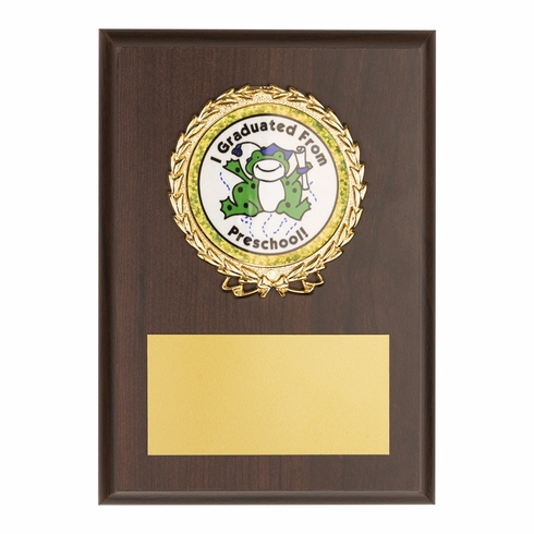 4-1/4 x 6 INCH I GRADUATED FROM PRESCHOOL PLAQUE