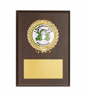 4-1/4 x 6 INCH I GRADUATED FROM PRESCHOOL PLAQUE