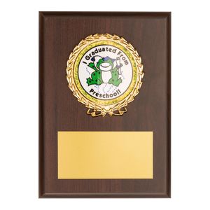 4-1/4 x 6 INCH I GRADUATED FROM PRESCHOOL PLAQUE