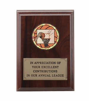 4-1/4  X  6 INCH PLAQUE WITH EMBOSSED PLATE TAKES INSERT