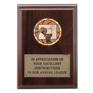 4-1/4  X  6 INCH PLAQUE WITH EMBOSSED PLATE TAKES INSERT