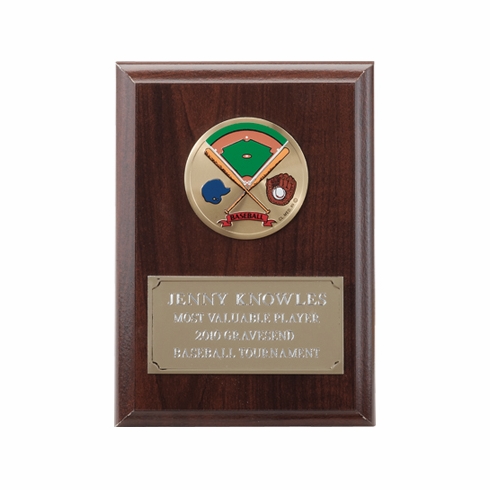 4-1/4  X  6 INCH PLAQUE WITH GOLD EMBOSSED PLATE TAKES INSERT