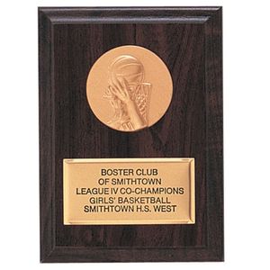 4-1/4  X  6  INCH PLAQUE WITH GOLD PLATE TAKES INSERT