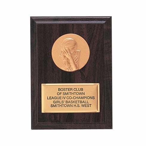 4-1/4  X  6  INCH PLAQUE WITH GOLD PLATE TAKES INSERT