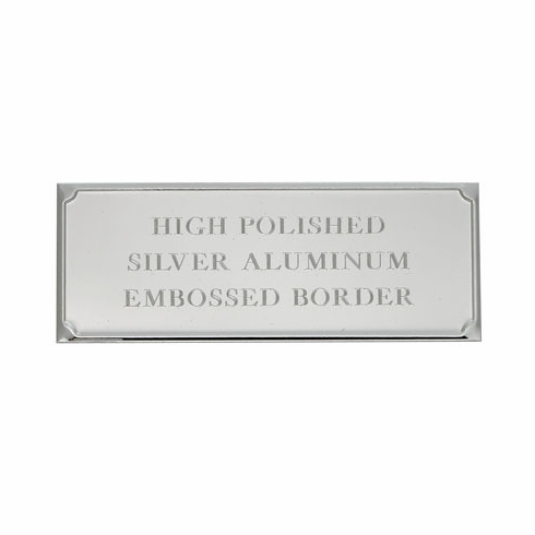 4-1/8 X 1-9/16 SILVER ALUMINUM PLATE