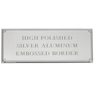 4-1/8 X 1-9/16 SILVER ALUMINUM PLATE
