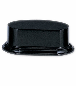 4-1/8 X 5-5/8 X 2-1/4 WOOD OVAL BASE BLACK FINISH