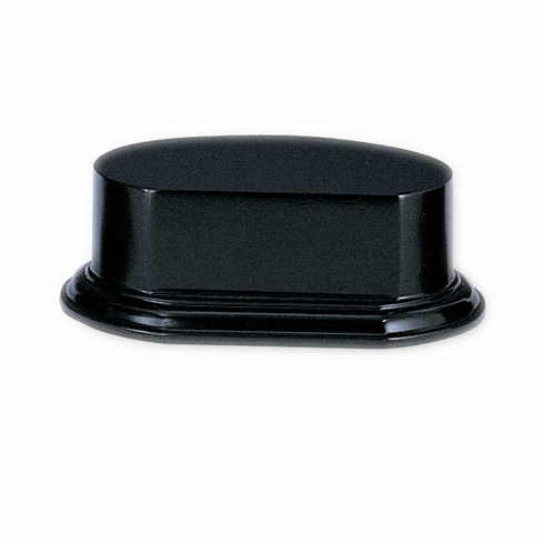4-1/8 X 5-5/8 X 2-1/4 WOOD OVAL BASE BLACK FINISH
