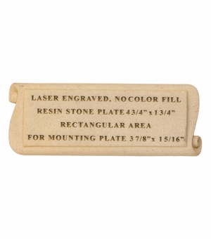 4-11/16X1-3/4 RESIN SCROLL PLATE