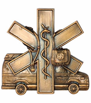 4-3/4 INCH BRASS EMS PLAQUE MOUNT