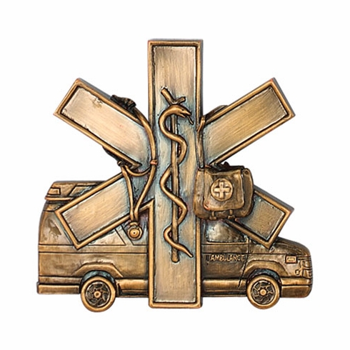 4-3/4 INCH BRASS EMS PLAQUE MOUNT