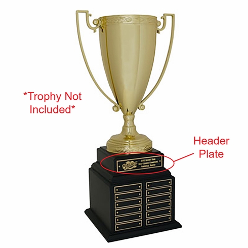 4-3/4 x 1-1/8 Black and Gold Screened Header Engraving Plate