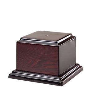 4-3/4 X 4-3/4 X 1 INCH HIGH GLOSS ROSEWOOD PIANO FINISH BASE