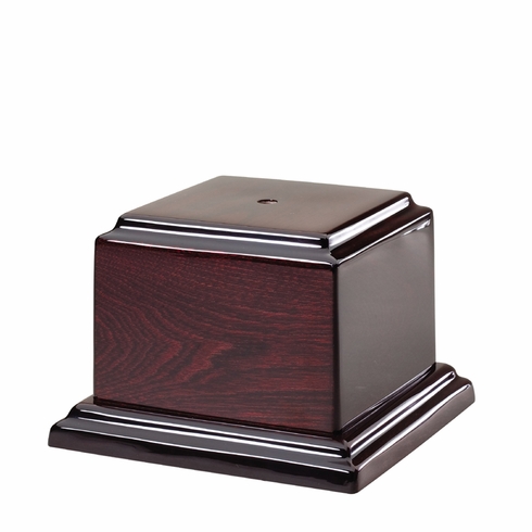 4-3/4 X 4-3/4 X 1 INCH HIGH GLOSS ROSEWOOD PIANO FINISH BASE