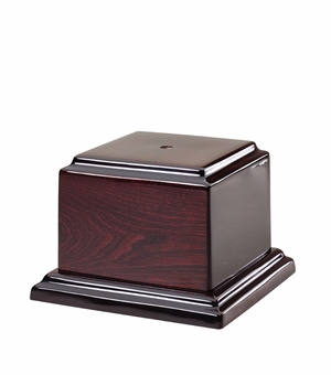 4-3/4 X 4-3/4 X 1 INCH HIGH GLOSS ROSEWOOD PIANO FINISH BASE
