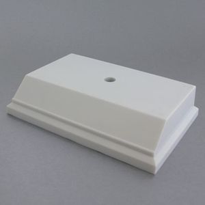 4-3/8 X 3-5/8 X 1-1/8 WHITE PLASTIC BASE