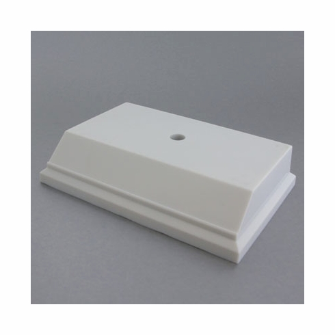 4-3/8 X 3-5/8 X 1-1/8 WHITE PLASTIC BASE
