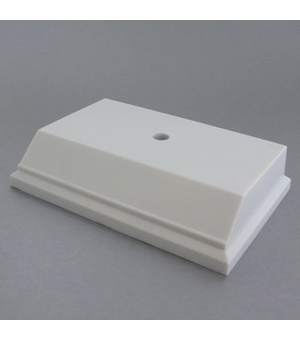4-3/8 X 3-5/8 X 1-1/8 WHITE PLASTIC BASE