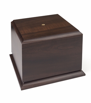 4-7/8 x 6 x 4 INCH CHERRY WALNUT FINISH CUP OR BOWL BASE