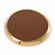 4 INCH GOLD METAL AND BROWN LEATHERETTE COASTER