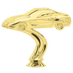 4 INCH GOLD PLASTIC CORVETTE CAR TROPHY FIGURE