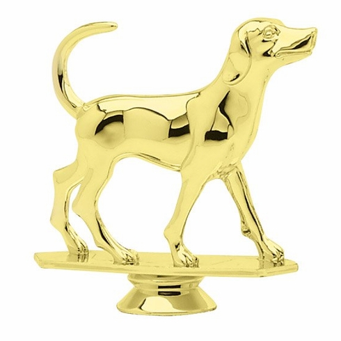4 INCH GOLD PLASTIC FOXHOUND TROPHY FIGURE