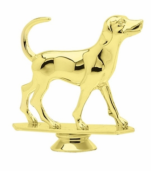 4 INCH GOLD PLASTIC FOXHOUND TROPHY FIGURE