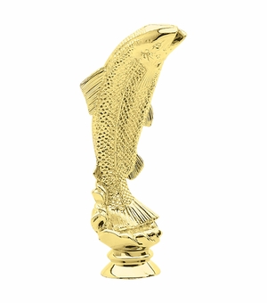 4 INCH GOLD PLASTIC SALMON TROPHY FIGURE