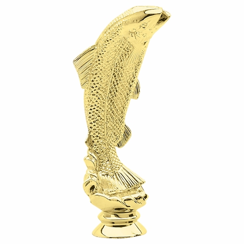4 INCH GOLD PLASTIC SALMON TROPHY FIGURE