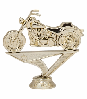4 INCH GOLD PLASTIC SOFT TAIL MOTORCYCLE TROPHY FIGURE