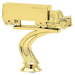 4 INCH GOLD PLASTIC TRACTOR TRAILER TROPHY FIGURE