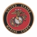 4-Inch in Diameter Embossed United States Marine Corps Round Metal Medallion Peel-and-Stick Insert