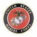 4 INCH ROUND RAISED AND COLOR PRINTED UNITED STATES MARINE CORPS INSIGNIA ALUMINUM METAL MAGNETIC MEDALLION DECAL DISC-MAGNETIC BACK