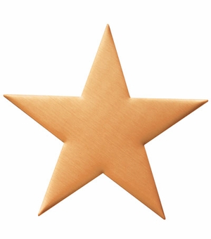 4 INCH SATIN BRASS SHAPE STAR