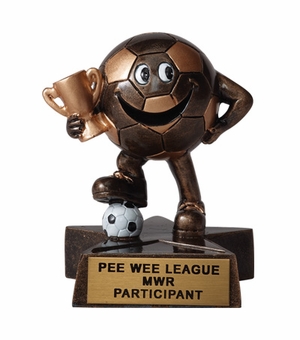 4 INCH SOCCER RESIN TROPHY