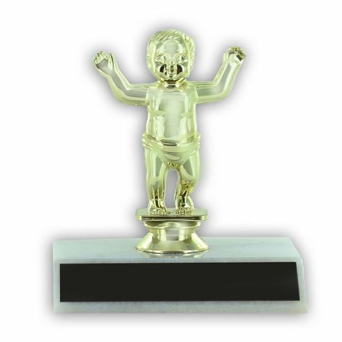 4 INCH STANDING BABY ON WHITE PLASTIC BASE