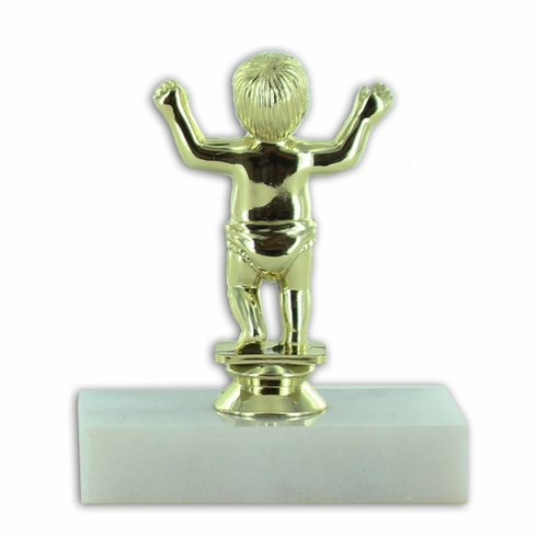 4 INCH STANDING BABY ON WHITE PLASTIC BASE
