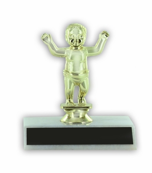 4 INCH STANDING BABY ON WHITE PLASTIC BASE