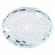 4" x 3/4" INCH ROUND CRYSTAL PAPERWEIGHT CUT SCALLOPED EDGE
