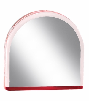 4 x 4 INCH ARCHES ACRYLIC RED REFLECTIVE MIRROR AWARD