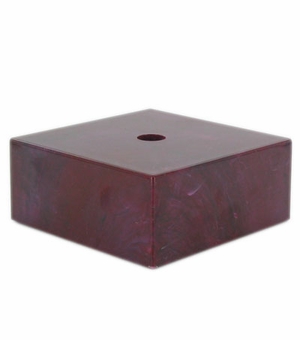 4 X 4 X 2 MARBLEIZED BURGUNDY BASE