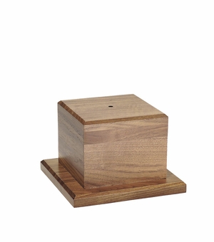 4 X 4 X 3/4 INCH GENUINE HAND RUBBED AMERICAN WALNUT BASE