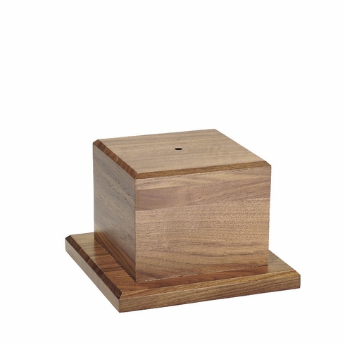4 X 4 X 3/4 INCH GENUINE HAND RUBBED AMERICAN WALNUT BASE